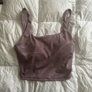 Purple athletic workout crop top